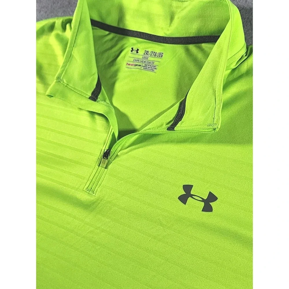 Under Armour Men's Athletic Fishing Shirt, Size 2XL, Lime Green , Long Sleeve